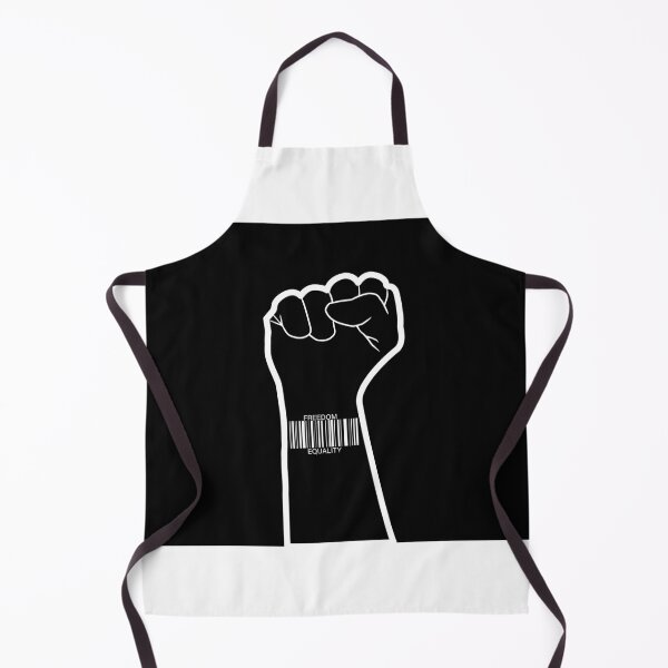Item preview, barcode sticker on a clenched fist on a black background designed and sold by vilma3000.