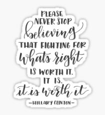 HRC Worth it Sticker