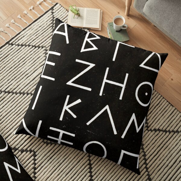 Vintage Greek Alphabet from Alphabets old and new, for the use of craftsmen (1910) Floor Pillow