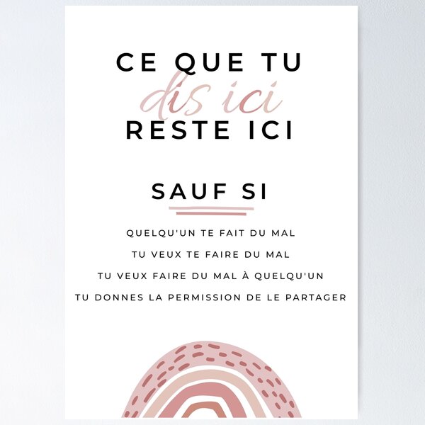 Item preview, French Therapy Counselling Confidentiality Agreement Psychotherapy Contract Mental Health Prints for Therapists Office Wall Art designed and sold by Therapy Tools For All.