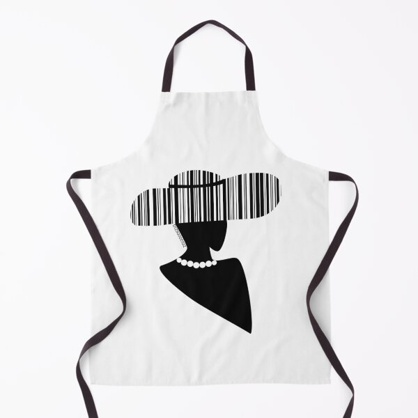 Item preview, barcode of a woman in a hat on a white background designed and sold by vilma3000.