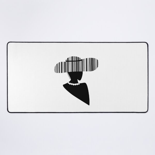 Item preview, barcode of a woman in a hat on a white background designed and sold by vilma3000.