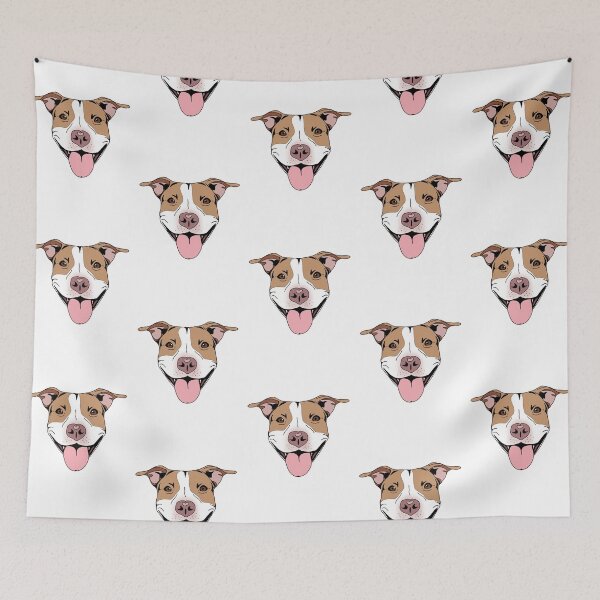 Item preview, Tan and White Pitbull  designed and sold by arisaidesigns.