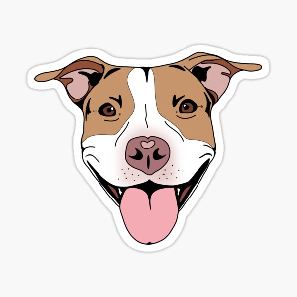 Item preview, Tan and White Pitbull  designed and sold by arisaidesigns.
