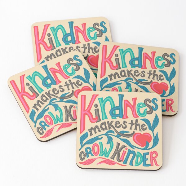 Item preview, KINDNESS MAKES THE HEART GROW KINDER UPLIFTING LETTERING QUOTE - UnBlink Studio by Jackie Tahara designed and sold by Jackie Tahara of UnBlink Studio.