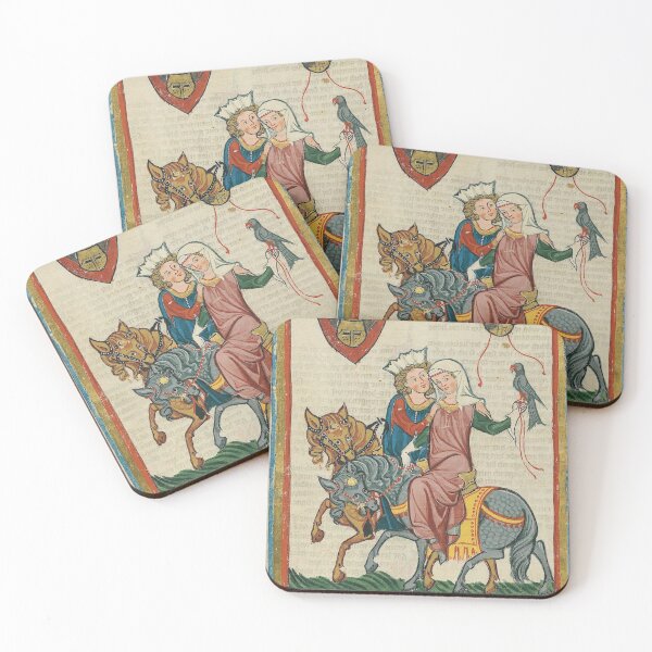 Item preview, The Lovers (14th century) - Codex Manesse designed and sold by SALON DES ARTS.