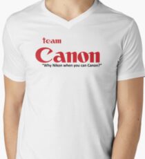 Team Canon! - why nikon when you can CANON. Men's V-Neck T-Shirt