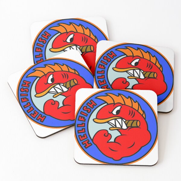 Item preview, The Fighting Hellfish Logo Red and Blue designed and sold by BankrobberGus.
