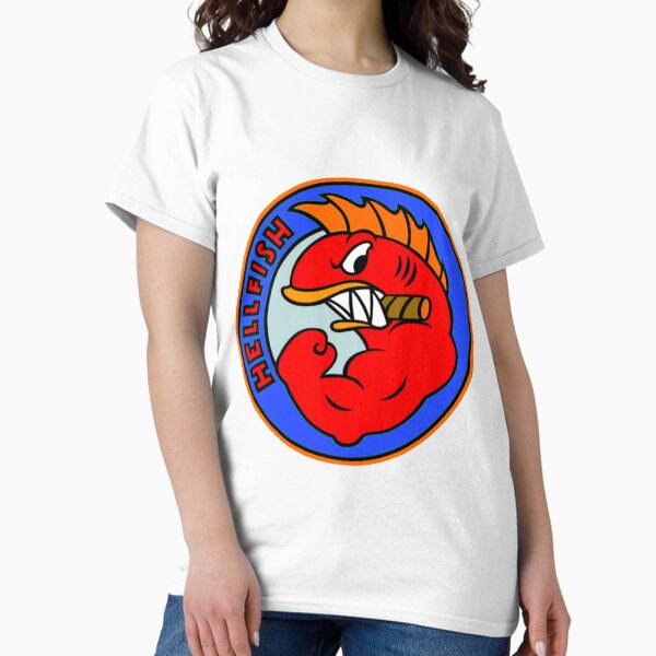 Item preview, The Fighting Hellfish Logo Red and Blue designed and sold by BankrobberGus.