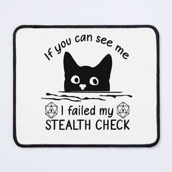 Aperçu de l'œuvre CHAT SI VOUS POUVEZ ME VOIR, J'AI ÉCHEC À MON CONTRLE DE STEALTH créée et vendue par JARELYSHOP.