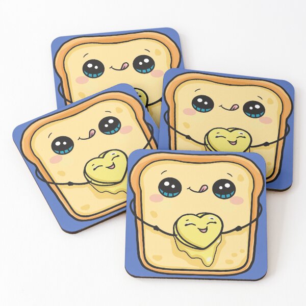 Item preview, Toast and Butter - Kawaii Food Pair designed and sold by ViewerEqualsPhoton.