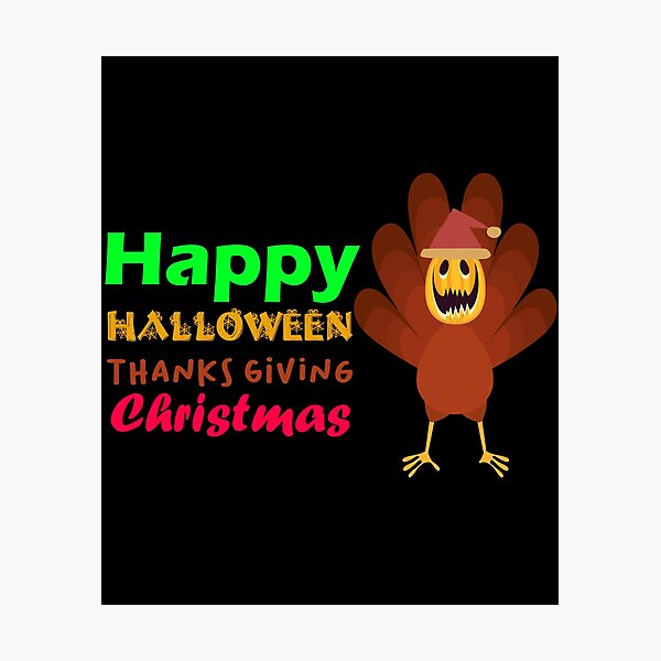 Item preview, Happy Hallothanksmas Halloween  designed and sold by Amirhal.
