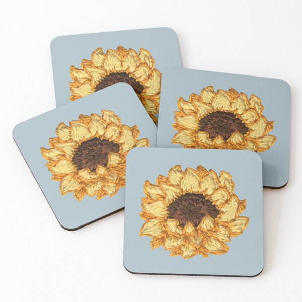 Item preview, Embroidered Sunflower designed and sold by Audrey Pearson.