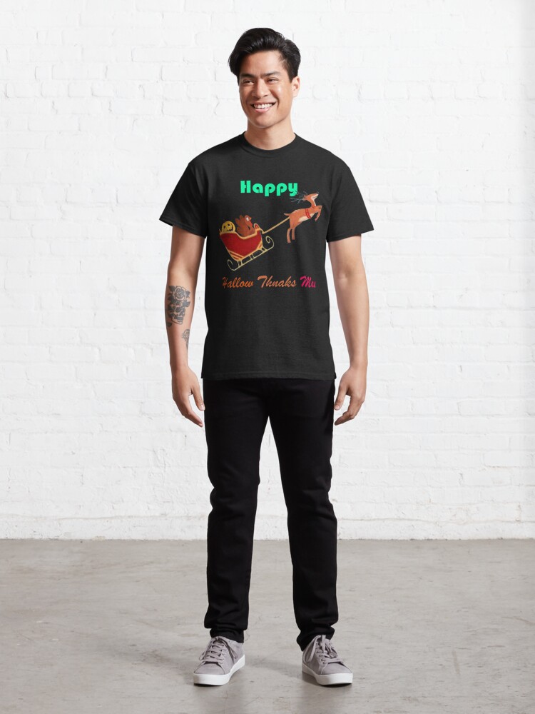 Disover Happy Hallothanksmas Halloween  Classic T-Shirt