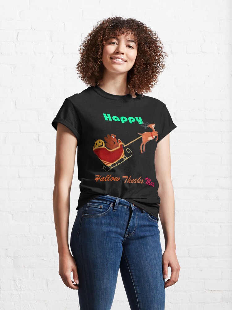 Discover Happy Hallothanksmas Halloween  Classic T-Shirt