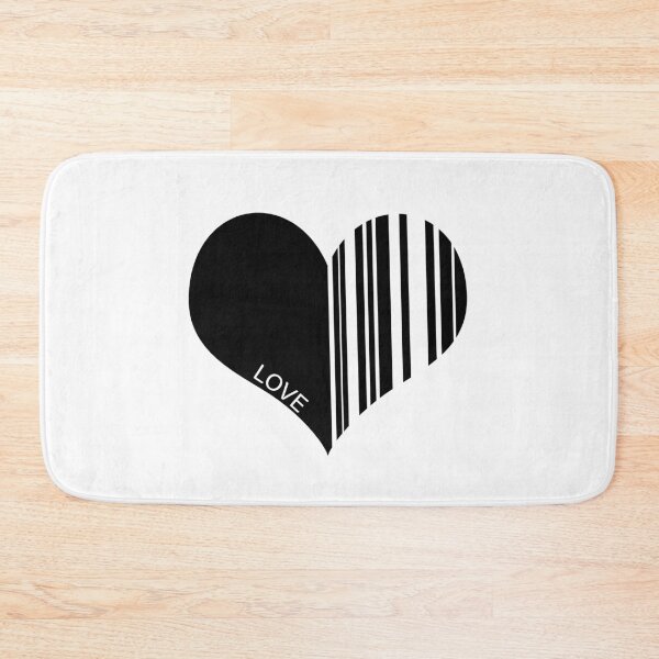 Item preview, barcode heart on a white background designed and sold by vilma3000.