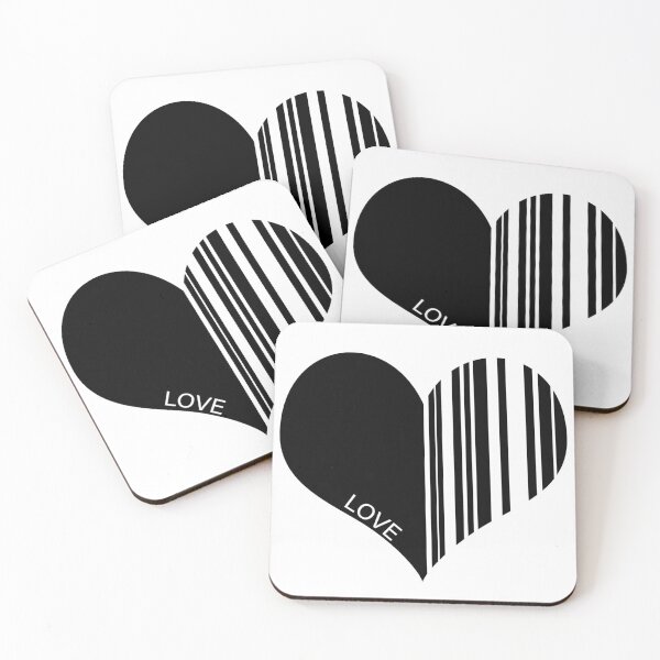 Item preview, barcode heart on a white background designed and sold by vilma3000.