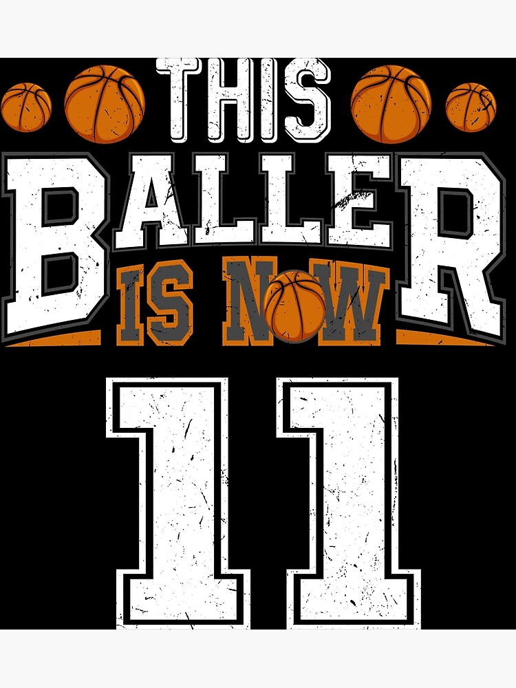 "Basketball player 11 Years Old Boy Basketball 11th Birthday" Poster