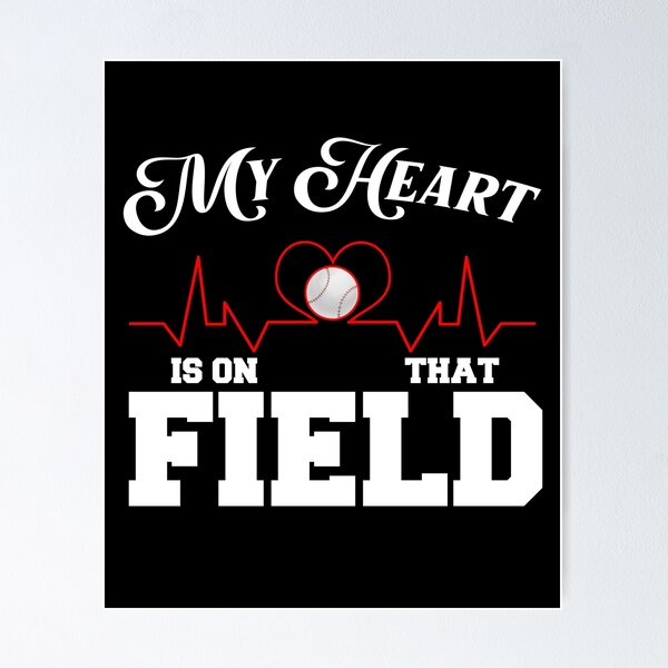 My Heart Is On The Field Baseball Shirt Tee-Ball Mom Dad