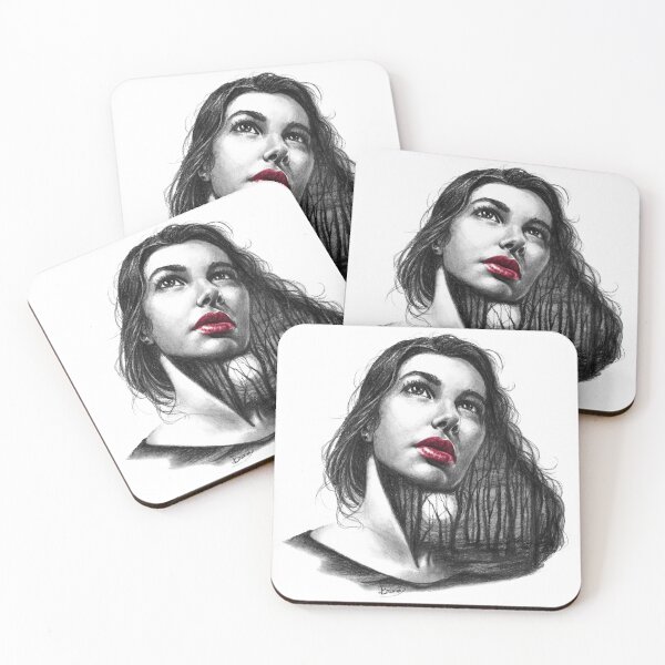 Item preview, Tangled Forest of Hair (red lips) designed and sold by Brina Williamson.