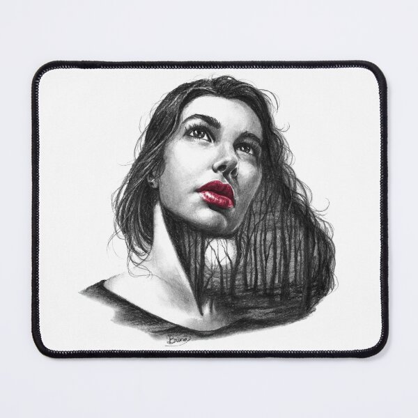 Item preview, Tangled Forest of Hair (red lips) designed and sold by Brina Williamson.