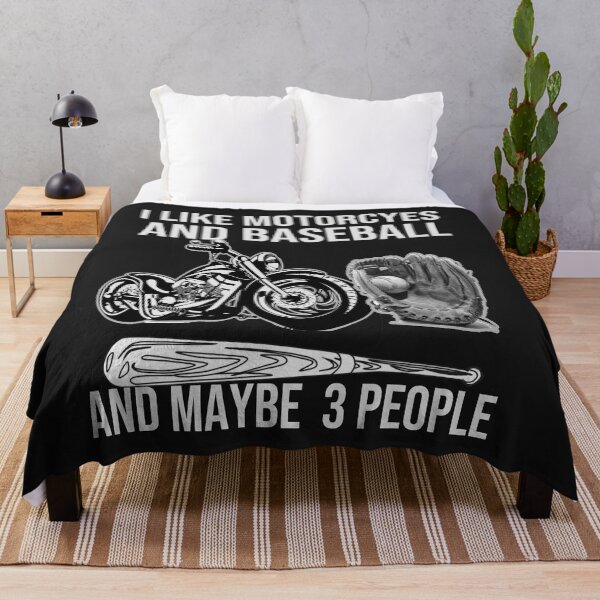 Item preview, I LIKE MOTORCYCLES AND BASEBALL AND MAYBE 3 PEOPLE SHIRT designed and sold by JARELYSHOP.