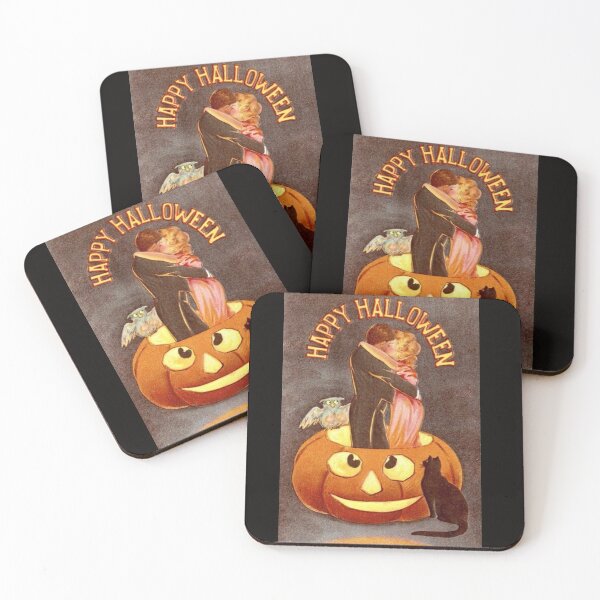 Item preview, Victorian Couple Happy Halloween Greeting Card Illustration  designed and sold by Bellathewilde.
