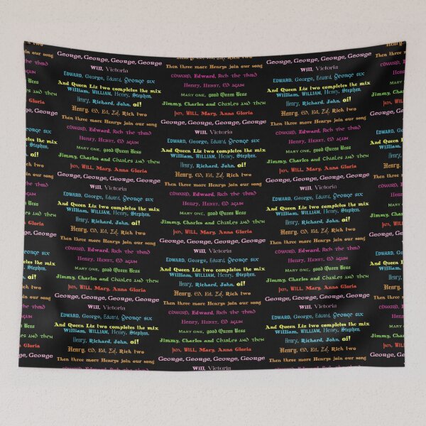 Item preview, Monarchs song, Horrible Histories COLOUR designed and sold by wheatbeltdesign.