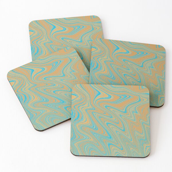 Item preview, Orange, turquoise curves Patterns designed and sold by Suguna Ganeshan.