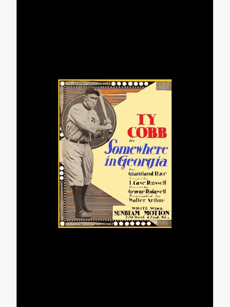 Baseball Icon Ty Cobb Silent Movie Poster Somewhere In Georgia