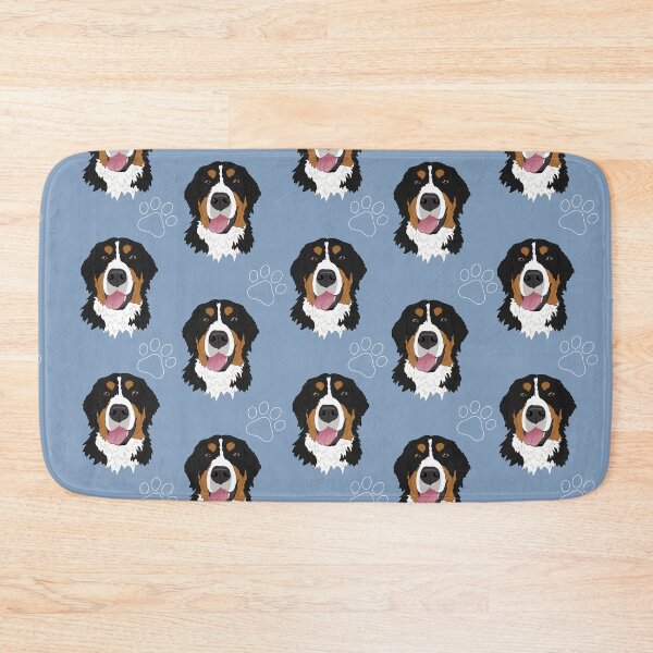 Item preview, Bernese Mountain Dog Pattern-blue designed and sold by KantstandyaC.