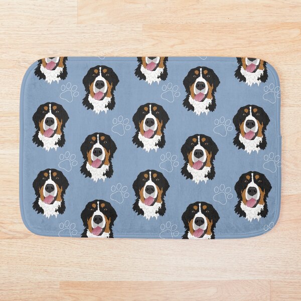 Item preview, Bernese Mountain Dog Pattern-blue designed and sold by KantstandyaC.