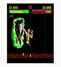 Harambe vs Trump Mortal Kombat Photographic Print