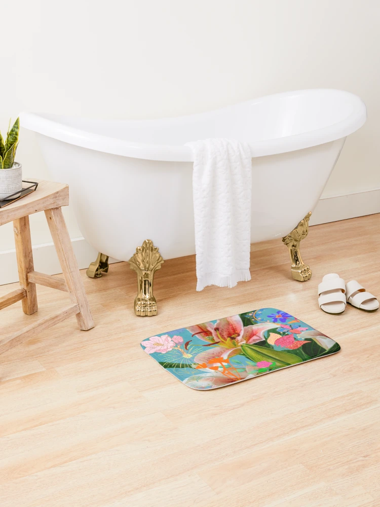 Thumbnail 2 of 6, Bath Mat, Happy Spring designed and sold by Dhilon2021.