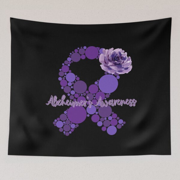 Item preview, Alzheimer's Awareness Ribbon and Flower designed and sold by RedSparkle.