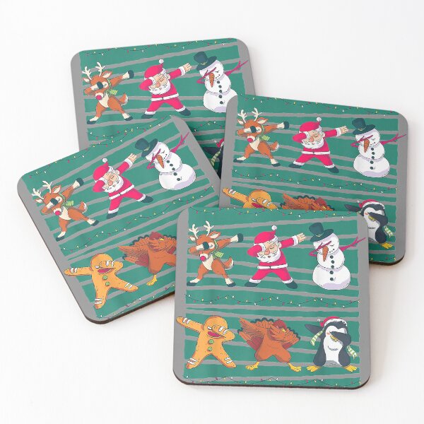 Item preview, Christmas Dabbing Santa Reindeer Snowman Penguin designed and sold by DyanStoy.