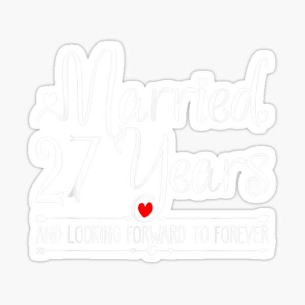 27-years-wedding-anniversary-gifts-for-her-wife-and-couples-sticker