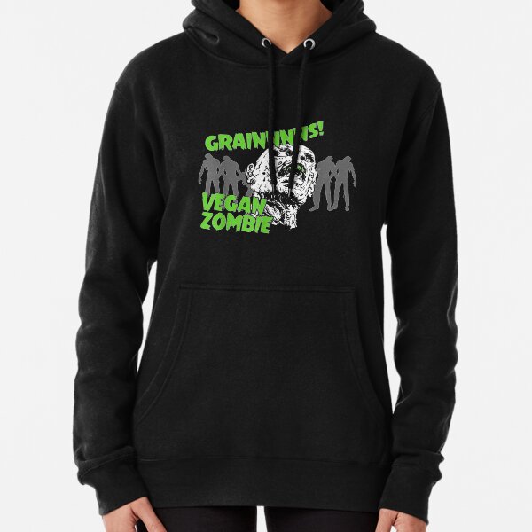 Halloween Grains Vegan Zombie Pullover Hoodie