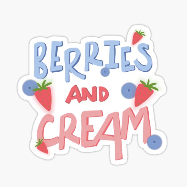 Berries And Cream Sticker By Mammotshirt Redbubble