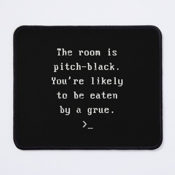 Aperçu de l'œuvre ZORK DARK GRUE ADVENTURE TEXT créée et vendue par Madjack Tees Kiwi SuperStore.
