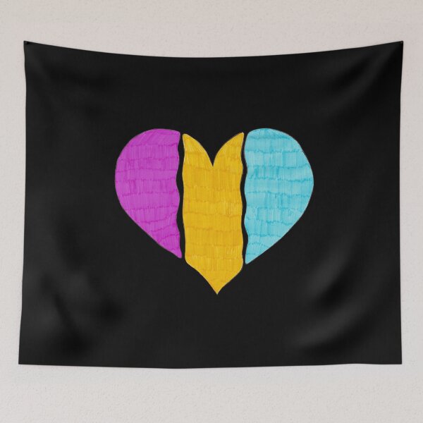 Item preview, Pansexual Pride Flag Heart designed and sold by JuliaDream.