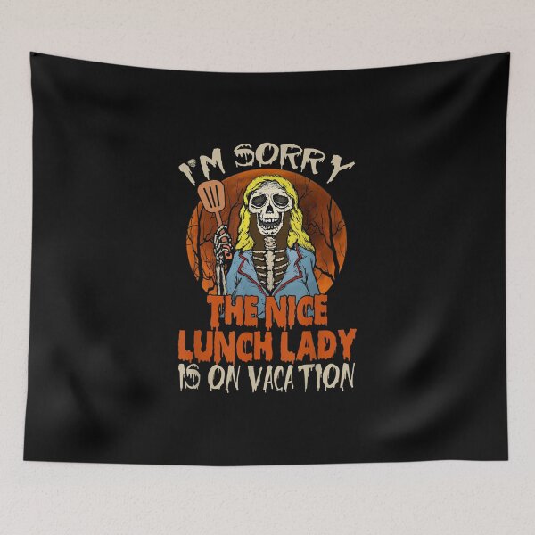 Item preview, The Nice Lunch Lady Halloween Scary Skeleton Lunch Lady designed and sold by Odertwahlgren.
