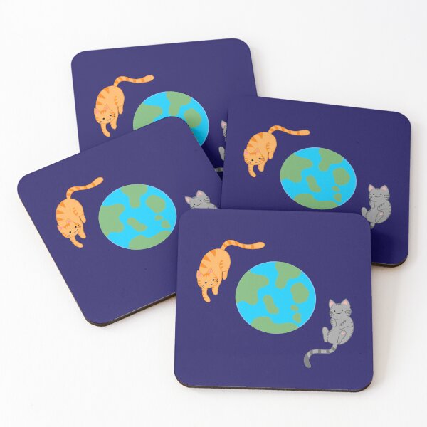 Item preview, Two cats and earth designed and sold by CakeyDoesArt.