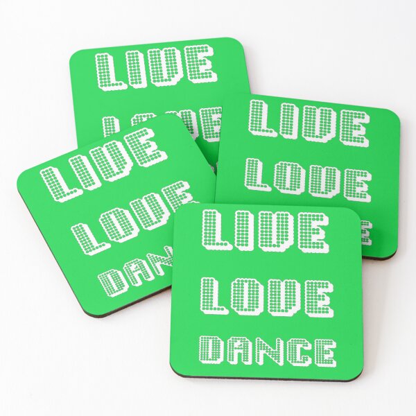 Item preview, Live Love Dance White Geometric Seventies Disco Text designed and sold by taiche.