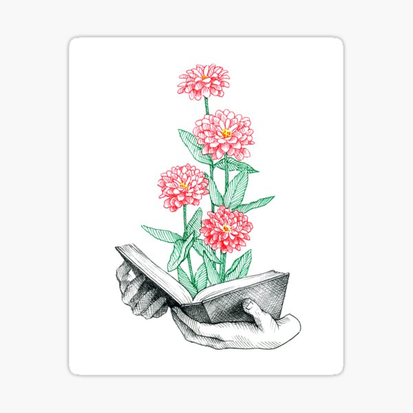 Book in bloom Sticker
