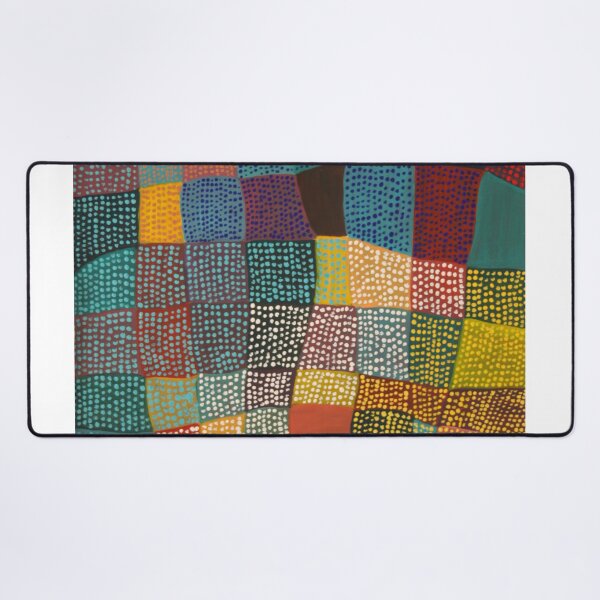 Dot Patchwork Landscape Desk Mat