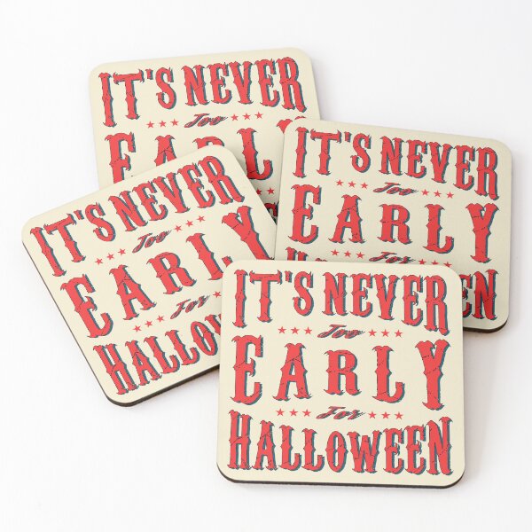 Item preview, Its Never Too Early for Halloween Typography in Red Blue Vintage Style - Funny designed and sold by Vasabi88.