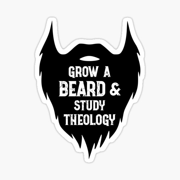 Vista previa del artículo con la obra «Déjate crecer la barba y estudia teología», diseñado y vendido por terahdesigns.