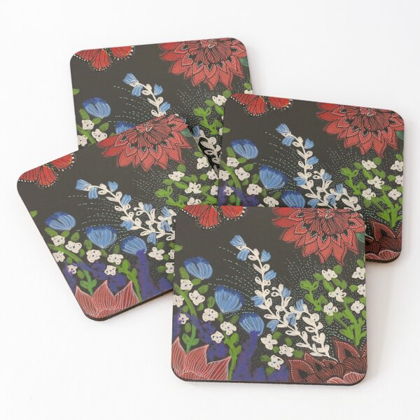 Item preview, Red Garden Delight | Acrylic on Card designed and sold by Misfit-Prints.