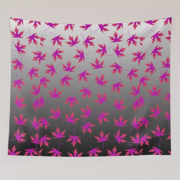 Item preview,  PATTERN FALLING - AUTUMN PINK COLORED MAPLE LEAF designed and sold by samArtline.